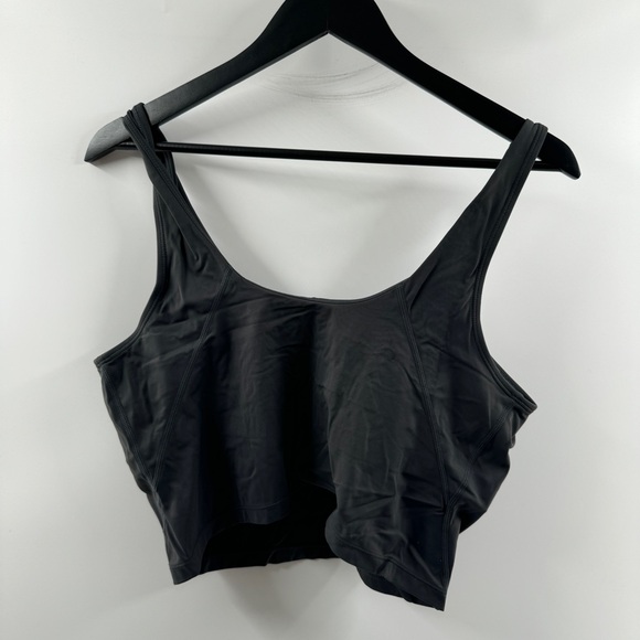 Brandless Athletic Tank Tops with Built-In Shelf Bra 2-Pack Black & Charcoal - Picture 4 of 7